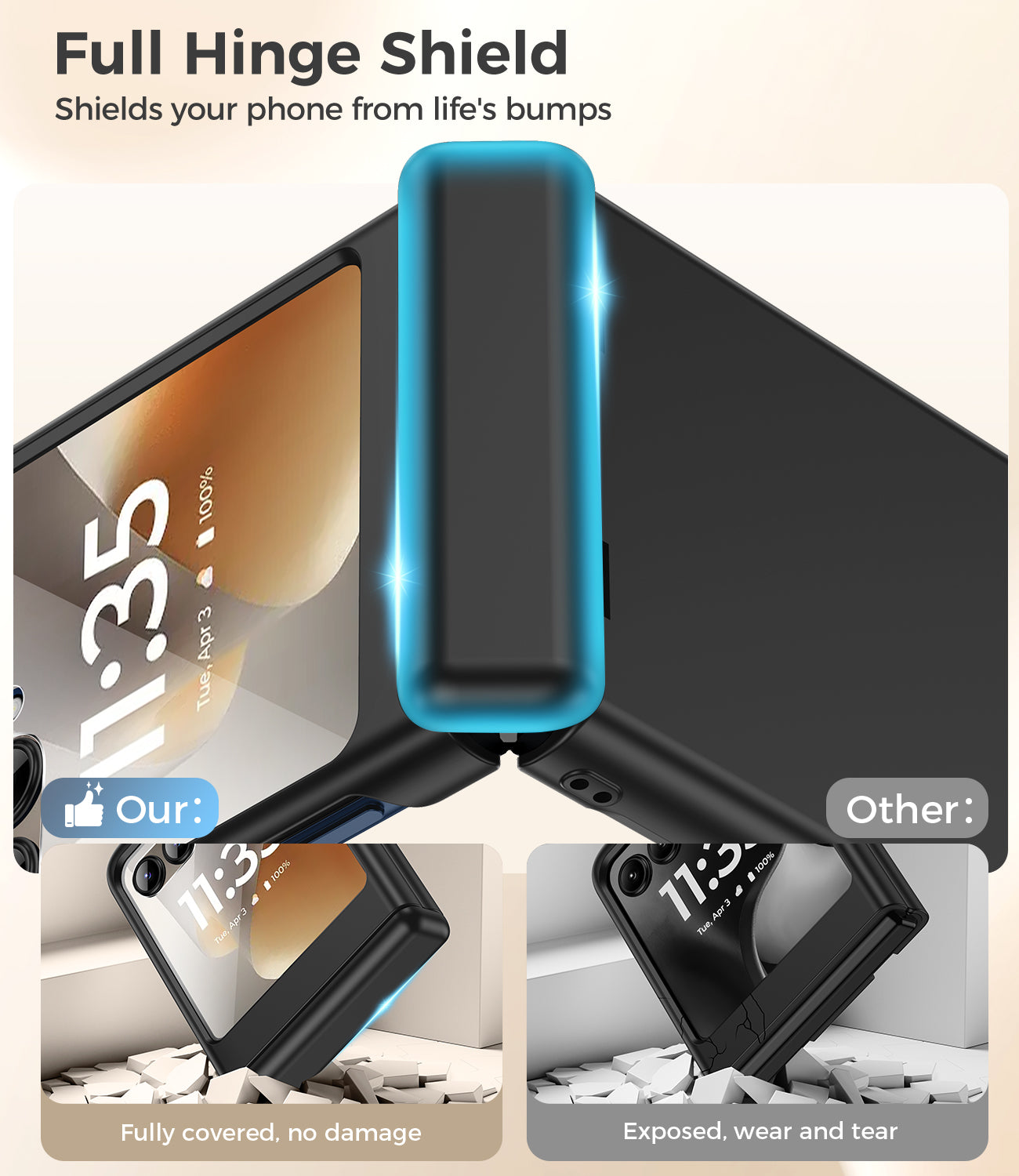 for Motorola Razr 2026/2025/2024 Case with Built-in Screen Protector | [Compatible with MagSafe] Case for Moto Razr 2026/2025/2024, Hinge Protection Hard PC Shockproof Magnetic Cover